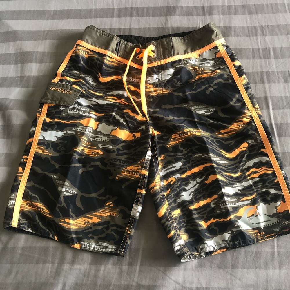 Boys Quiksilver board shorts.